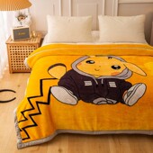 拉舍尔毛毯学生宿舍珊瑚绒毛毯冬季 双层加厚盖毯单人毯子双人被子