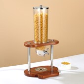 月亮创意燕麦分配器麦片谷物五谷杂粮储物罐自助餐旋钮麦片机商用