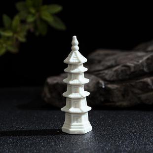 迷你陶瓷小宝塔假山流水器盆景园艺微景观枯山水装饰布景造景配件
