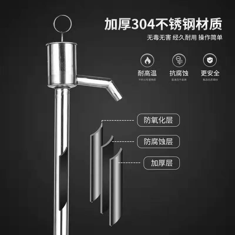 304不锈钢油抽大号手动吸水器200L升油桶抽油泵耐腐蚀手提式