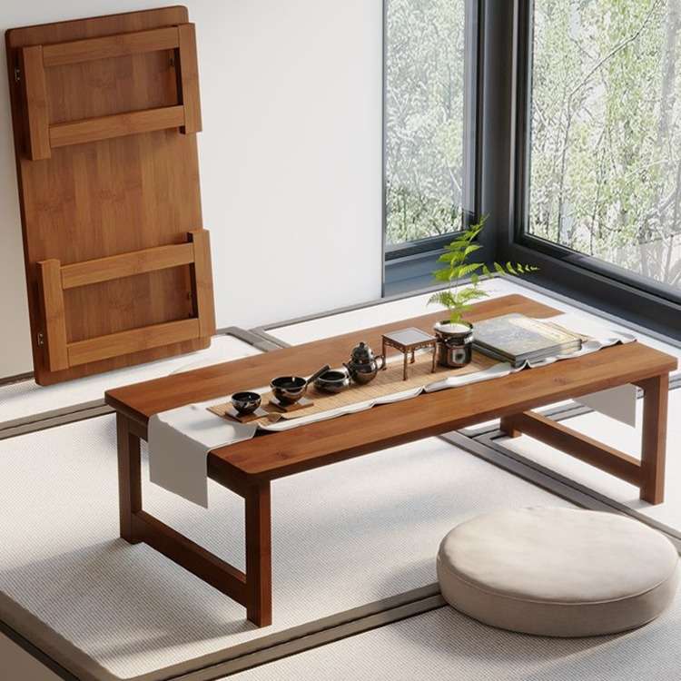 实木飘窗小桌子可折叠炕桌家用榻榻米茶桌茶几床上学习矮桌飘窗桌