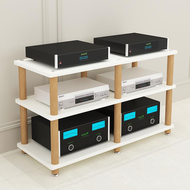 功放机柜音响柜ktv调音台功放置物架实木多层家用胆机避震架