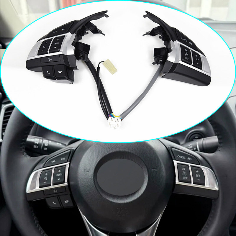 适用于马自达阿特兹CX-5CX-4昂克赛拉多功能方向盘按键定速巡航