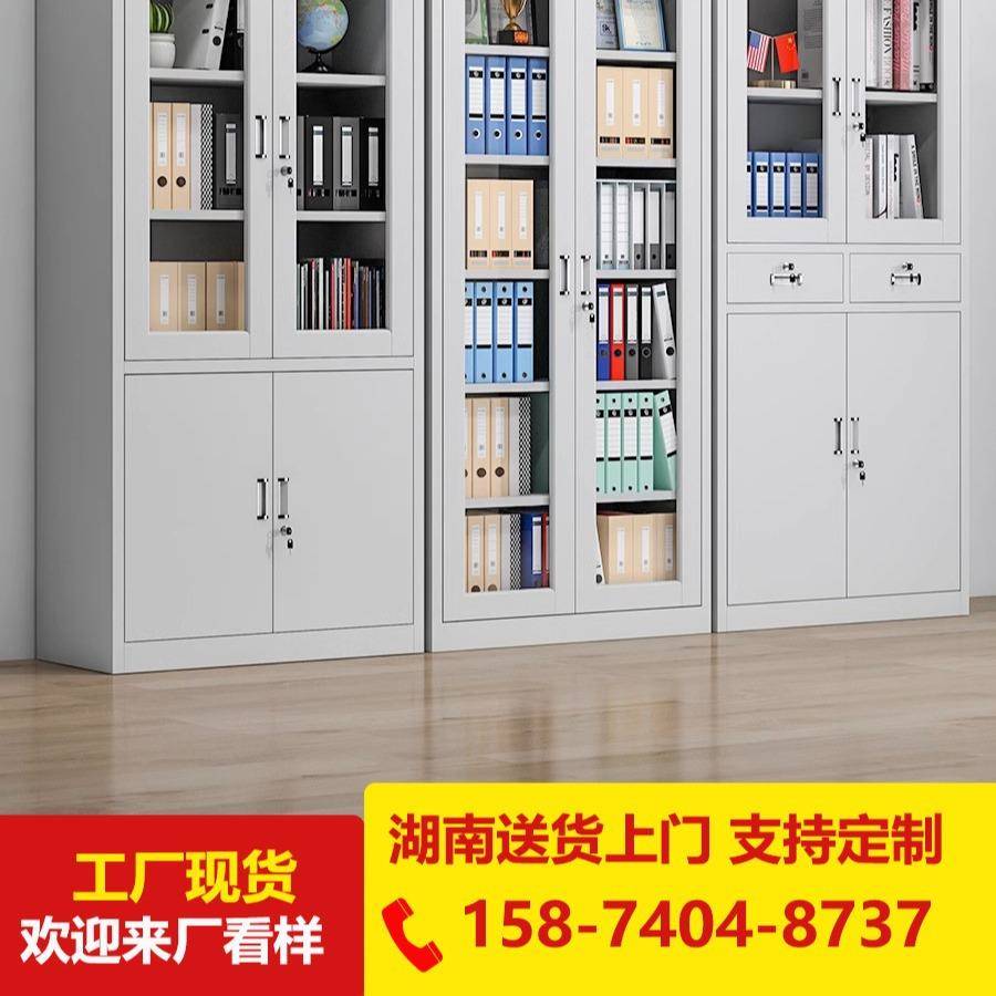 文件柜铁皮柜全钢资料柜储物柜矮柜办公柜带锁凭证柜多层档案柜