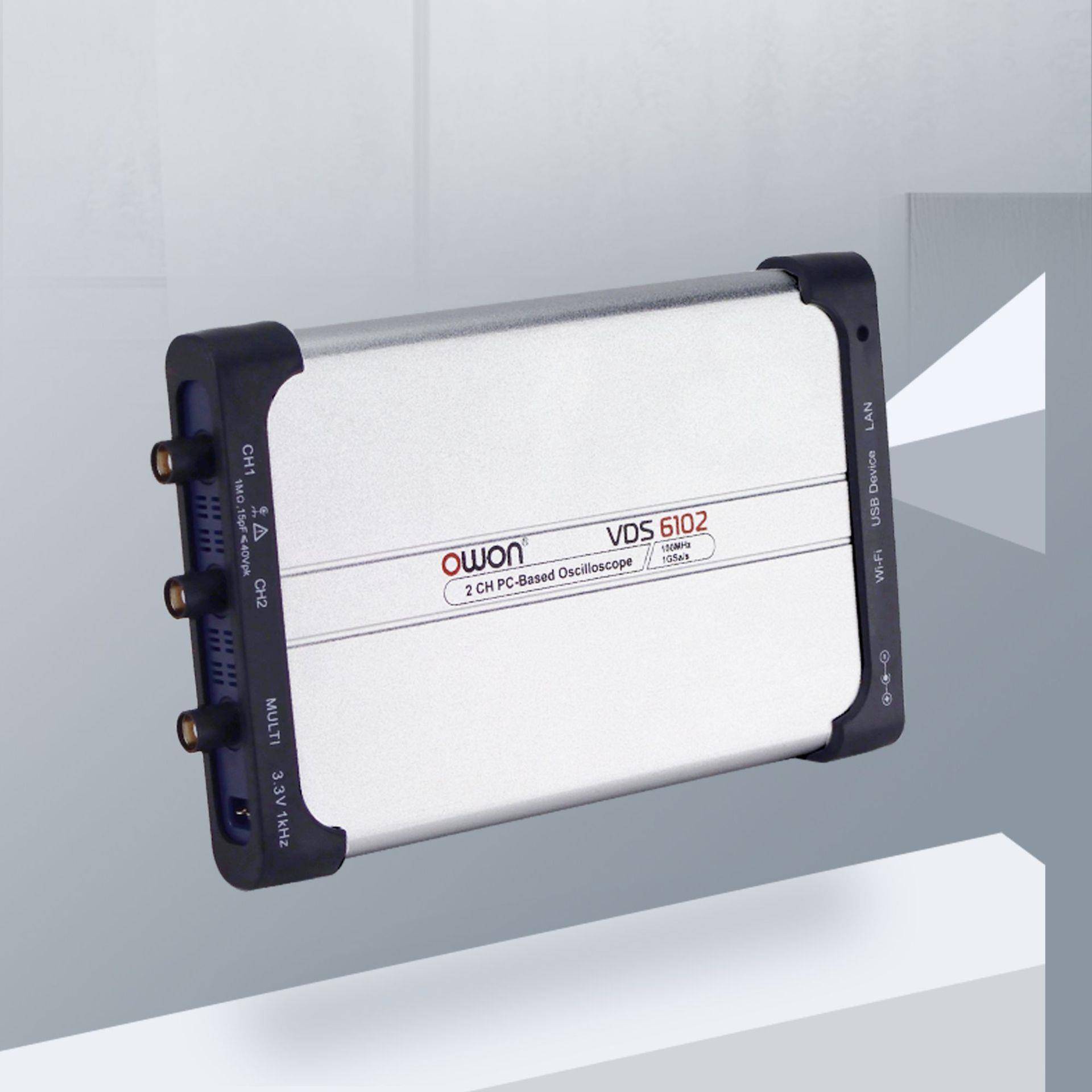 OWON虚拟PC数字示波器VDS6102双通道100M便捷标配信号源二次开发