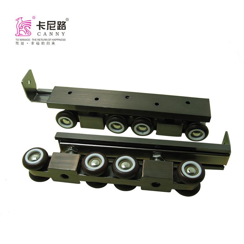 红古铜吊轮合金8轮木门吊轮推拉门吊轨滑轮移门双孔工程家装