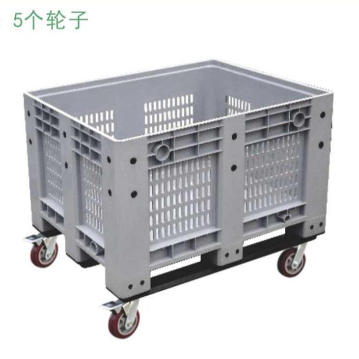 塑料卡板筐托盘箱特大号工业周转箱厚款带盖仓储物流中转塑料箱