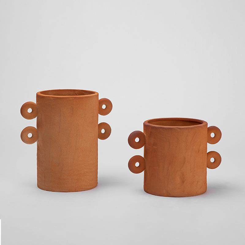 简约现代北欧创意陶瓷双耳白色花瓶花器样板房售楼部茶几桌面饰品,家装灯饰光源,其它灯具灯饰,淘宝优惠券,粉丝福利购,淘宝优惠卷