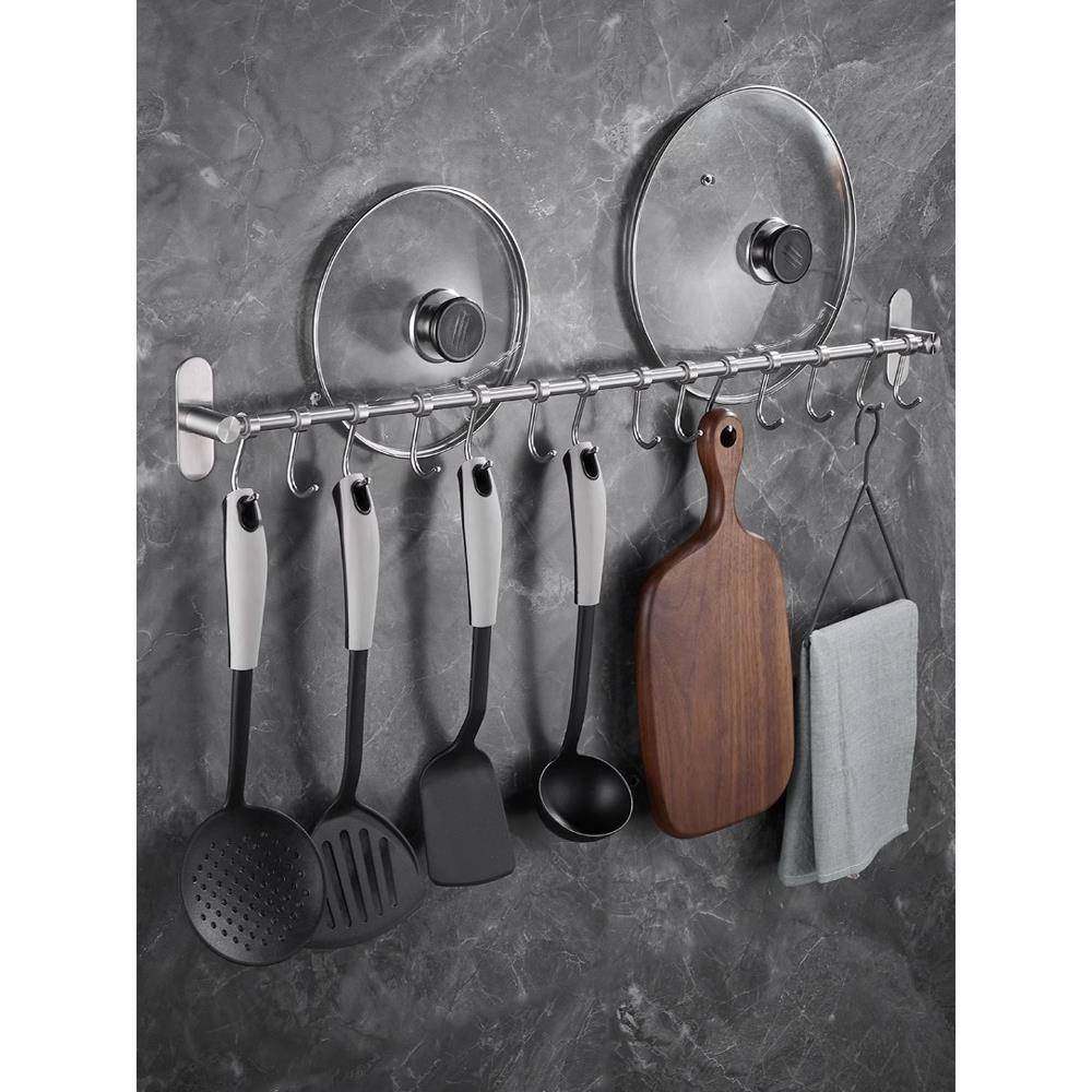 cs厨房挂钩架免打孔304不锈钢厨具挂杆挂架勺子铲子排钩壁挂置物,金属材料及制品,金属加工件/五金加工件,淘宝优惠券,粉丝福利购,淘宝优惠卷