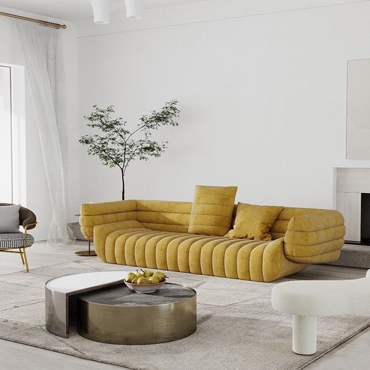 现代轻奢沙发组合客厅北欧风格网红小户型直排科技布简约家具新款