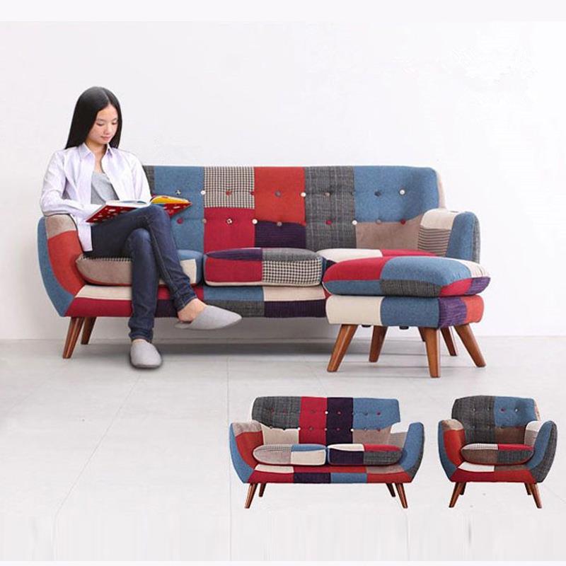 单双人布艺沙发日式沙发小户型实木组合客厅家具沙发实木家具