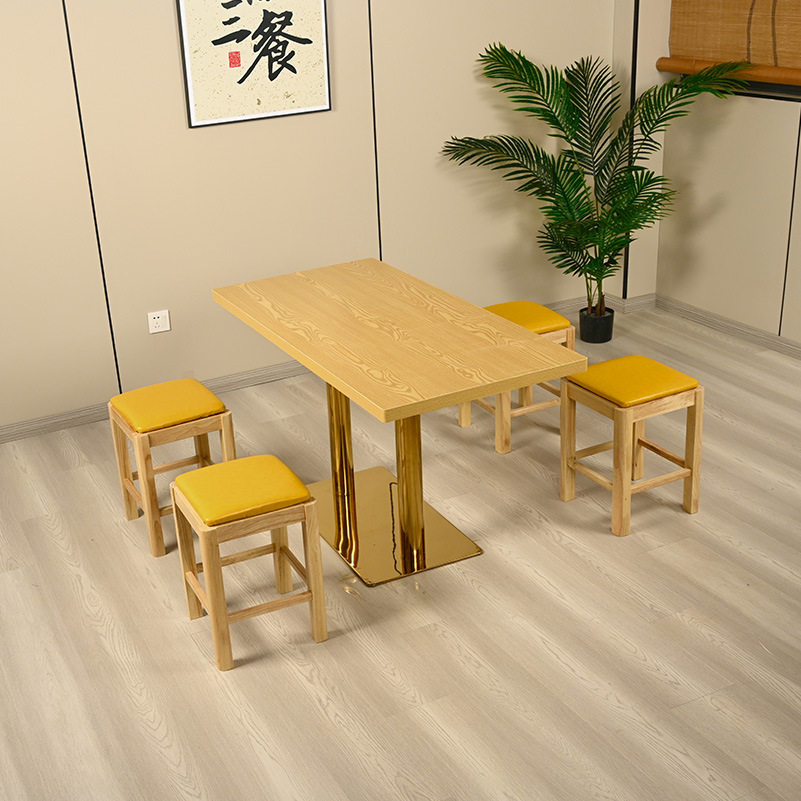 批发餐桌椅组合小户型家用长方形桌椅面馆小吃餐饮桌椅商用卡座