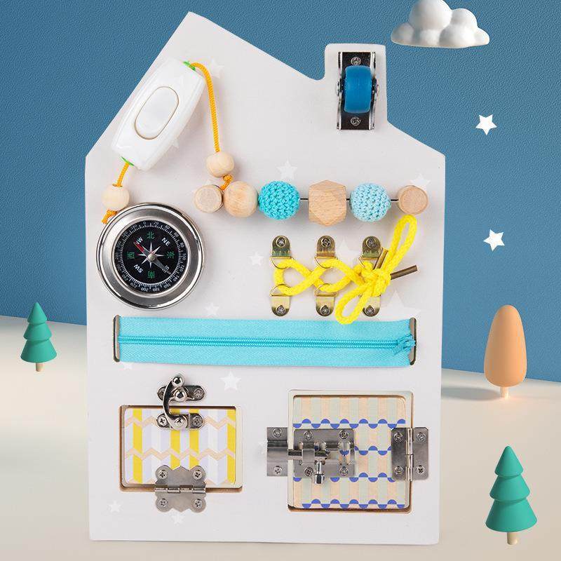 蒙氏教具早教益智开锁玩具宝宝蒙台蒙特梭利桌面游戏忙碌板,家装灯饰光源,其它灯具灯饰,淘宝优惠券,粉丝福利购,淘宝优惠卷