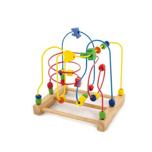 VIGA绕珠架幼儿园木质灵活性训练器材儿童手眼协调串绕珠轨道