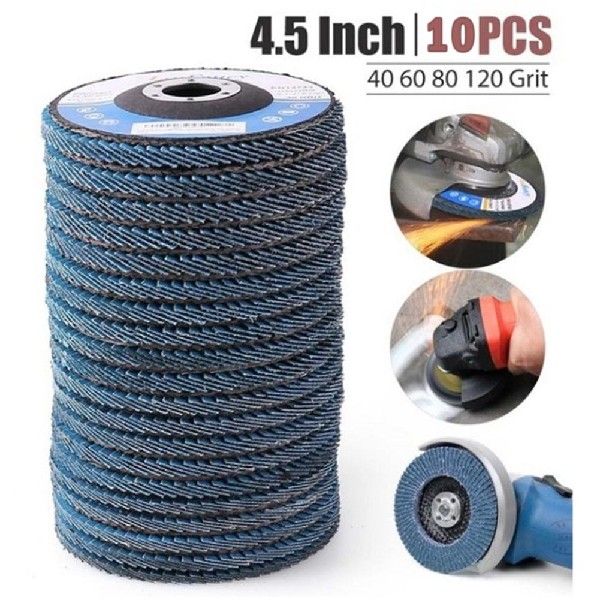 10pcs Professional Flap Discs 115mm 4.5 Sanding Discs 40/60/