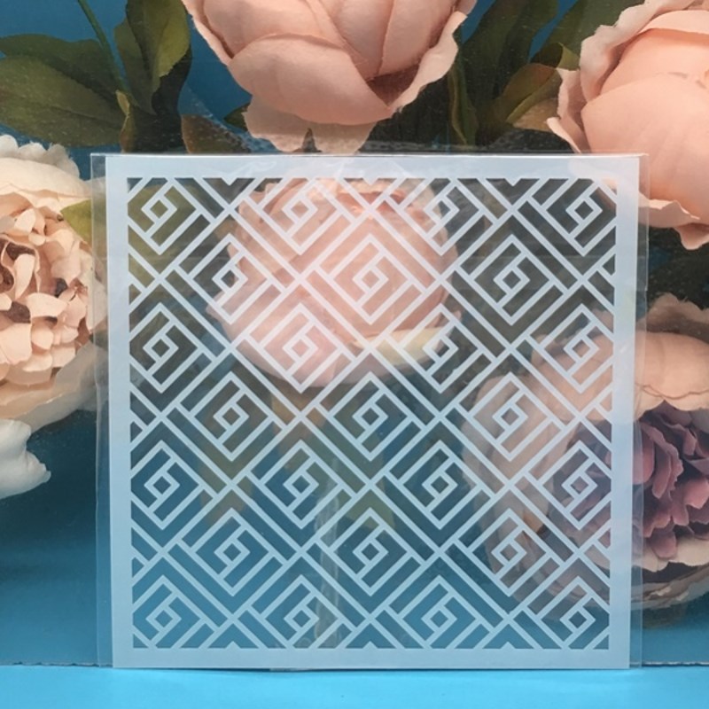 9Pcs/Lot 13cm Arrow Line Texture DIY Layering Stencils Paint