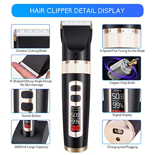 Hair Clippers for Men  ANGGO Professional Hair Trimmer Recha