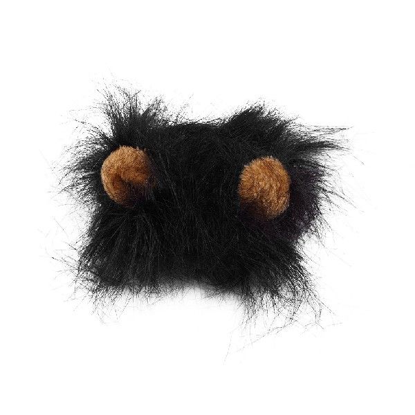 Pet Cat Dog Emulation Lion Hair Mane Ears Head Cap Autumn