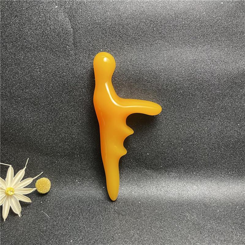 新款树脂蜜蜡手握式刮痧器点穴笔刮痧板定制