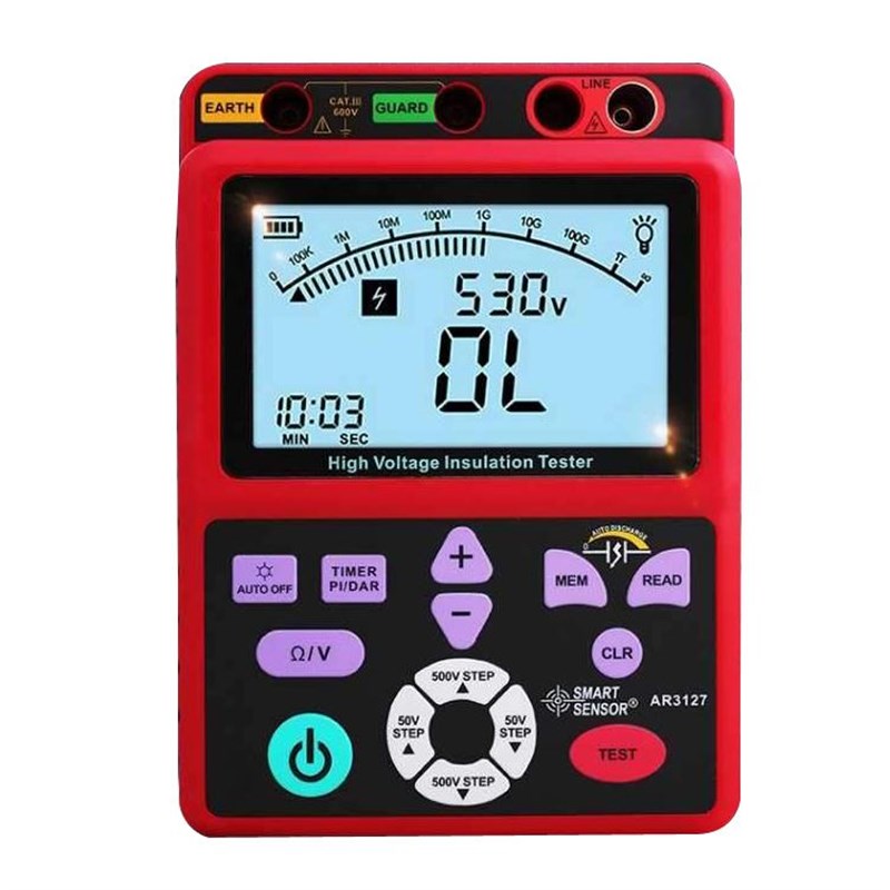 。希玛高精度绝缘电阻测试仪1000V2500V 5000V兆欧表电阻表电工摇