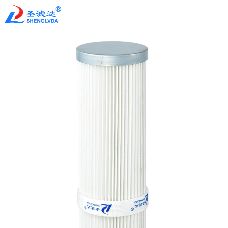 新替代布袋除尘滤筒工业除尘滤筒3米细长褶皱式脉冲粉尘吹尘器滤