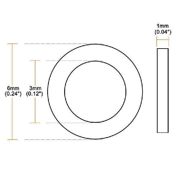 5000PCS Nylon Flat Washer M 6Mm OD Mm ID 1Mm Thickness,