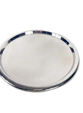 欧式不锈钢酒具托盘轻奢威士忌酒樽醒酒器套装ins风圆形西餐餐盘