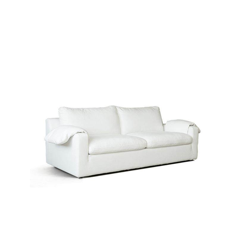 新款云沙发cloud奶油侘寂风小户型棉麻布艺沙发床两用可折叠客厅