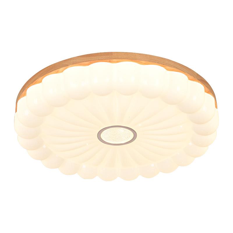 主卧室灯吸现顶灯具代简约间灯圆形TFY日式原木灯具房山灯具L中27