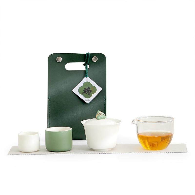 幸KRS福康安端旅行茶具新中式盖碗茶喝茶的午茶具一套杯便携式小