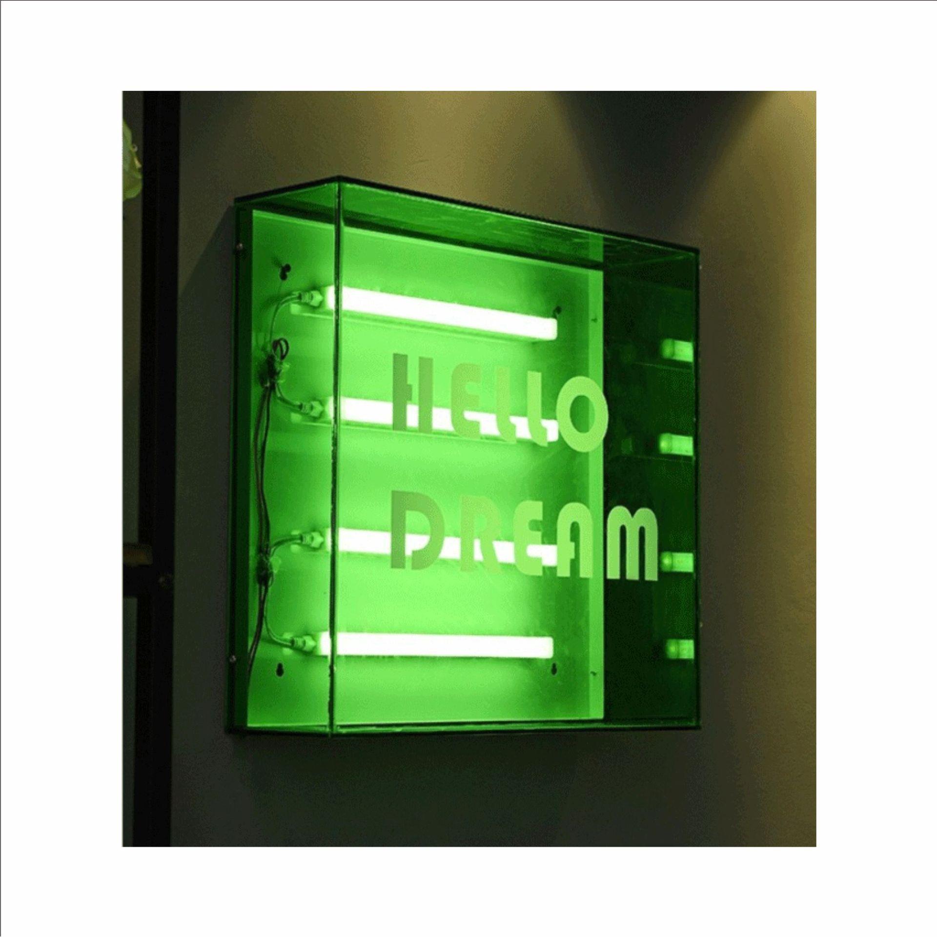 克莱因蓝灯箱亚克力创意潮通体发光户外门店招牌广告牌展示牌定做