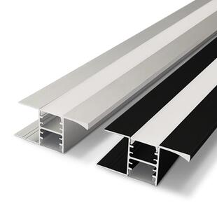 卡18mm双面上下发光免拉手底板灯LED橱柜灯吊柜展柜衣柜层板灯条