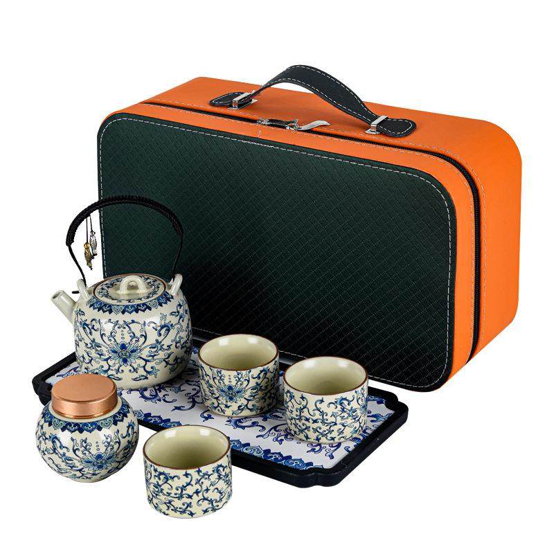 珐琅彩旅行茶具套装茶具茶台一整套干泡茶台茶壶茶杯便携商务礼品,餐饮具,旅行茶具,淘宝优惠券,粉丝福利购,淘宝优惠卷