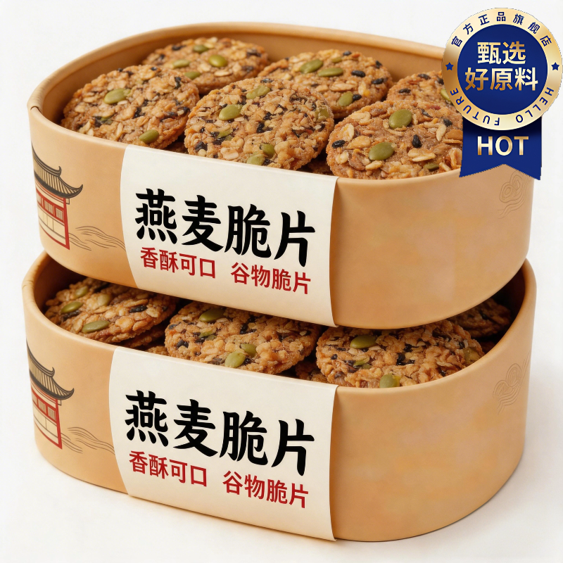 央妈推荐！南瓜籽燕麦脆片非油炸谷物零食低脂代餐早餐独立包解馋