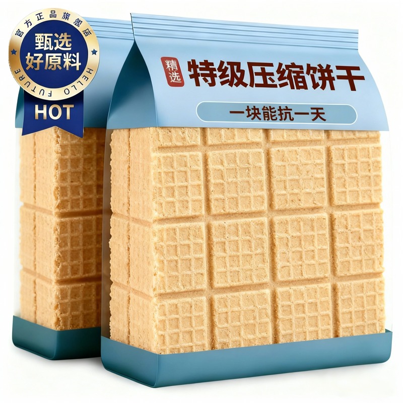 俄罗斯进口压缩饼干正品官方旗舰店特种兵应急储备粮无糖军人专用