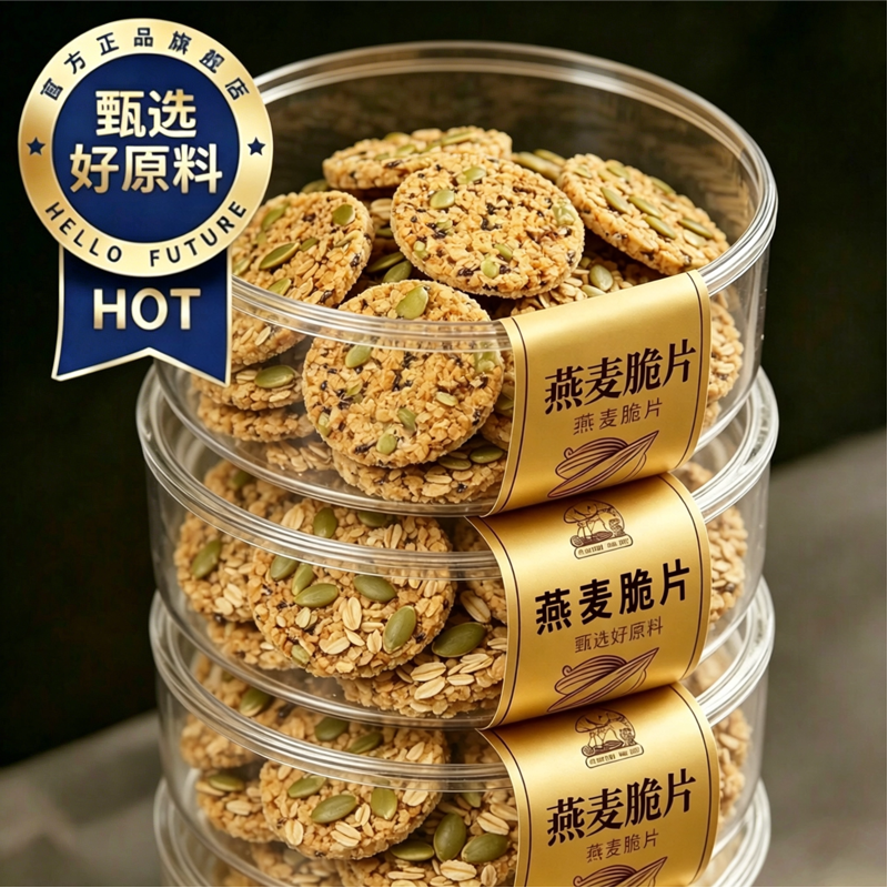 央妈推荐！南瓜籽燕麦脆片非油炸谷物零食低脂代餐早餐独立包解馋