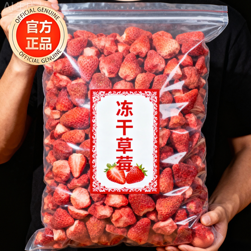 冻干草莓烘焙专用果干无糖无添加官方旗舰店雪花酥用水果冻干零食