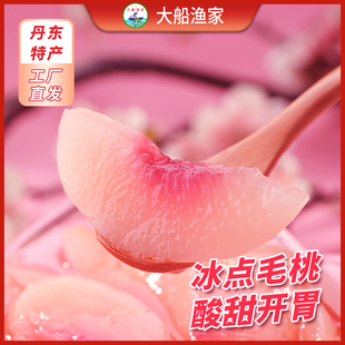 冰点毛桃罐头黑沟丹东特产冰点毛桃水果即食大船渔家东北雨姐罐头