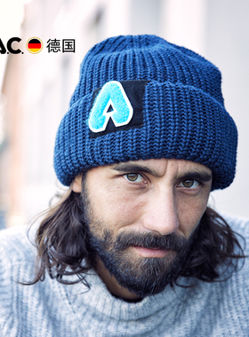 德国PAC Pat美利奴羊毛帽DIY魔术贴秋冬户外男女儿童保暖针织帽