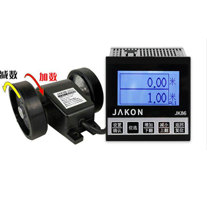 电子数显智能计米器滚轮式高精度码表长度计数记米器JK86可逆自动