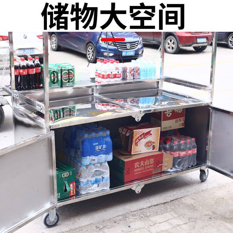 折叠餐车地摊车摆摊小推车烤肠冰粉小吃车流动手推车厂家直销包邮