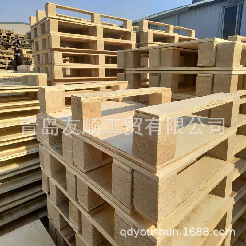 加厚青岛木托盘四面叉栈板卡板叉车托盘 青岛城阳托盘厂家 青木架