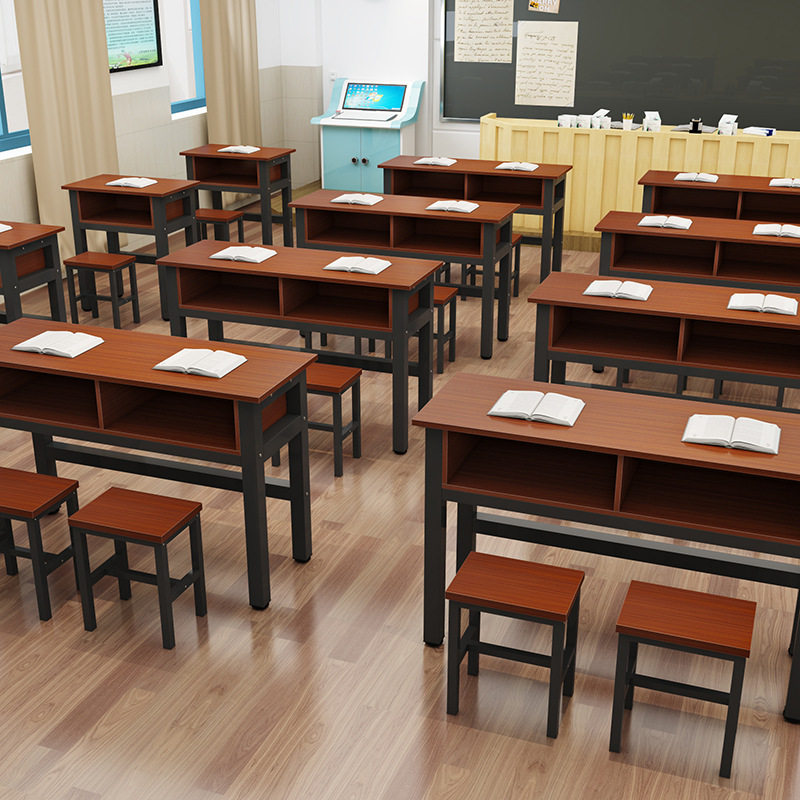 学生培训班双层抽屉课桌椅