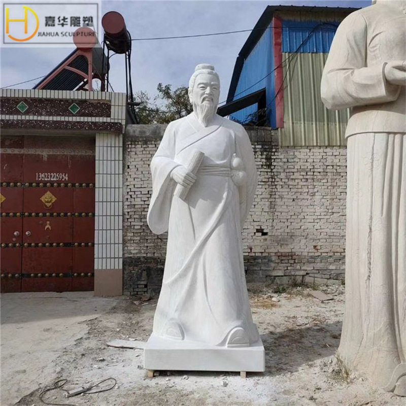 制定石雕汉白玉孔子老子雕像