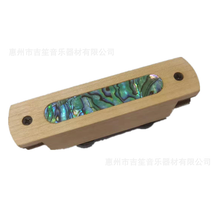 木吉他枫木镶彩贝吉他音孔拾音器带麦克风可打打板吉他拾音器