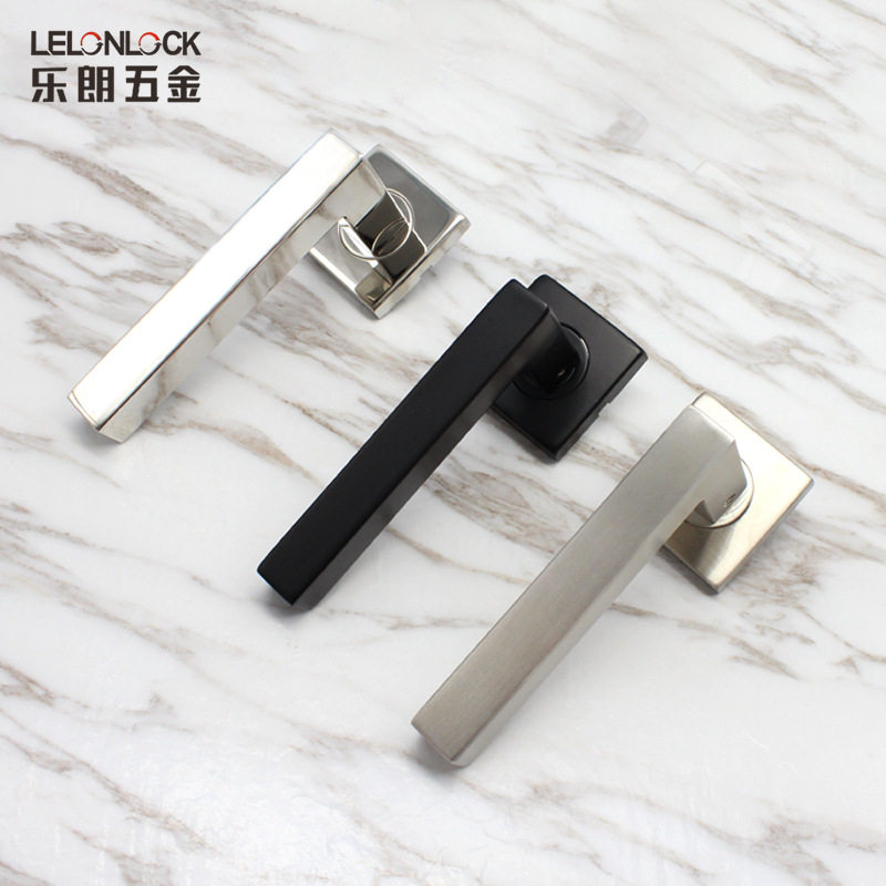 批发不锈钢室内门把手 卧室门锁配件拉手家用卫生间卧室木门手柄