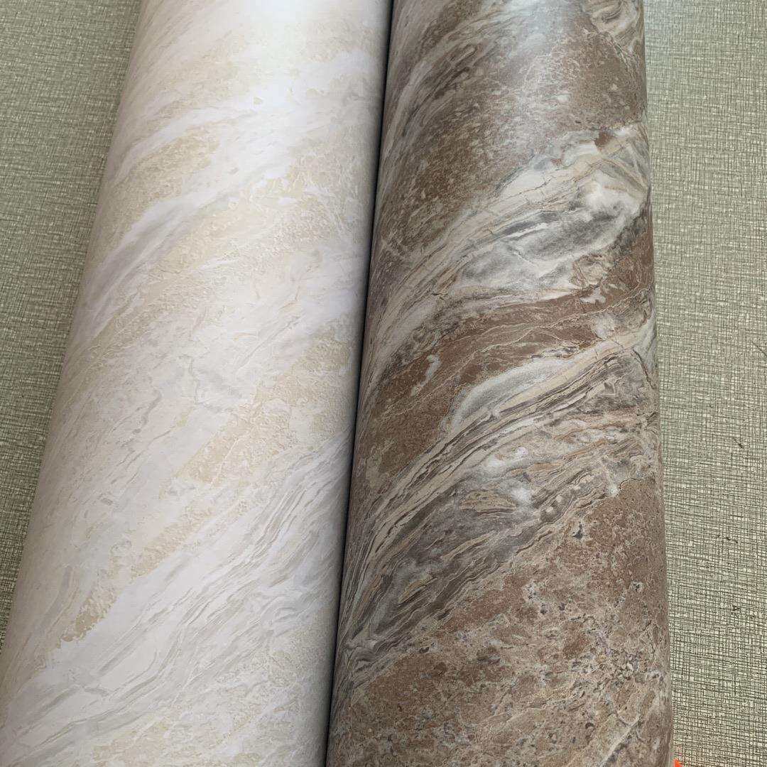特厚导气槽防水亚光大理石纹贴纸自粘墙纸壁纸装饰膜波音软片