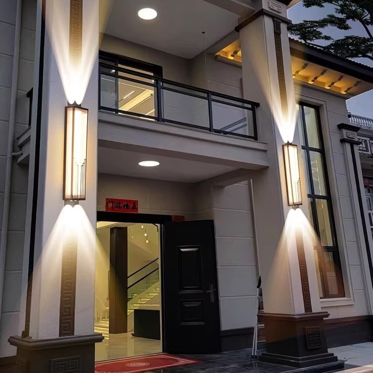 户外超亮上下发光防水长条壁灯