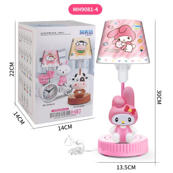 三丽鸥可爱卡通台灯护眼灯按钮插电充电夜灯儿童可扭转床头灯夜灯