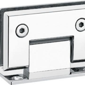 热卖方型斜边304不锈钢浴室夹玻璃门铰精铸90度内外卫浴合页铰链